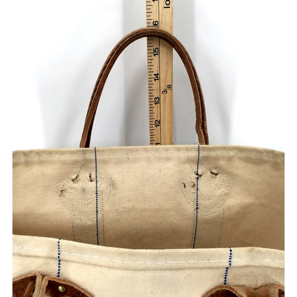 Vintage 1970s L.L.Bean Boat & Tote Leather Handle Canvas Bag Made USA Medium - Picture 13 of 13